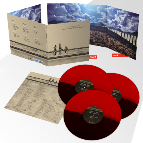 Attack On Titan Original Soundtrack Vinyl Red Black Split 3LP Sealed