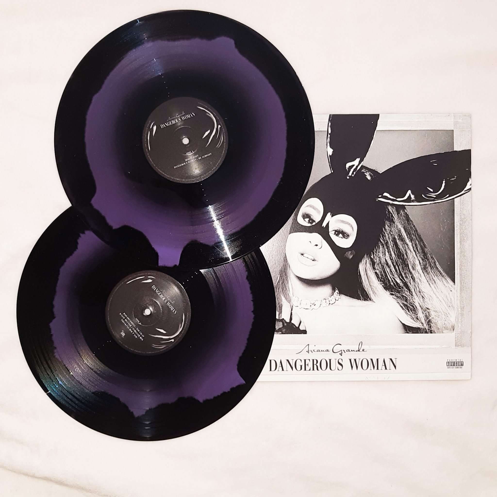 Ariana Grande Dangerous Woman Vinyl Purple & Black Swirl Sealed - Young ...