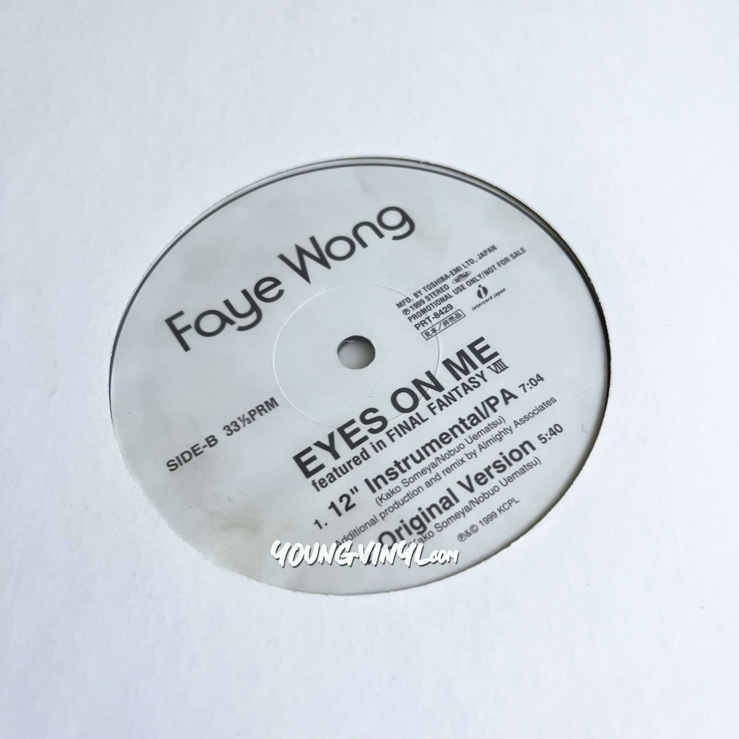 Faye Wong ‎Eyes On Me Vinyl (Featured In Final Fantasy VIII