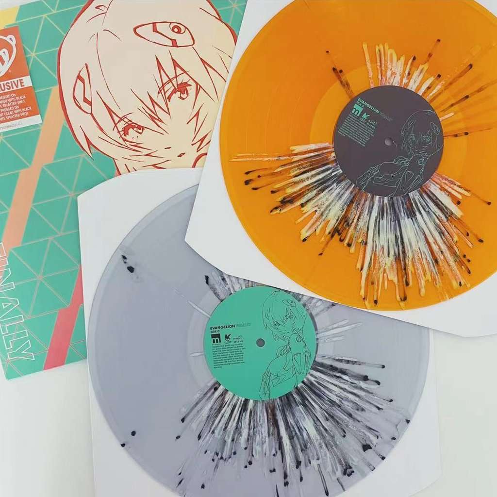 Evangelion Finally Vinyl 2LP Orange Clear Splatter Sealed - Young