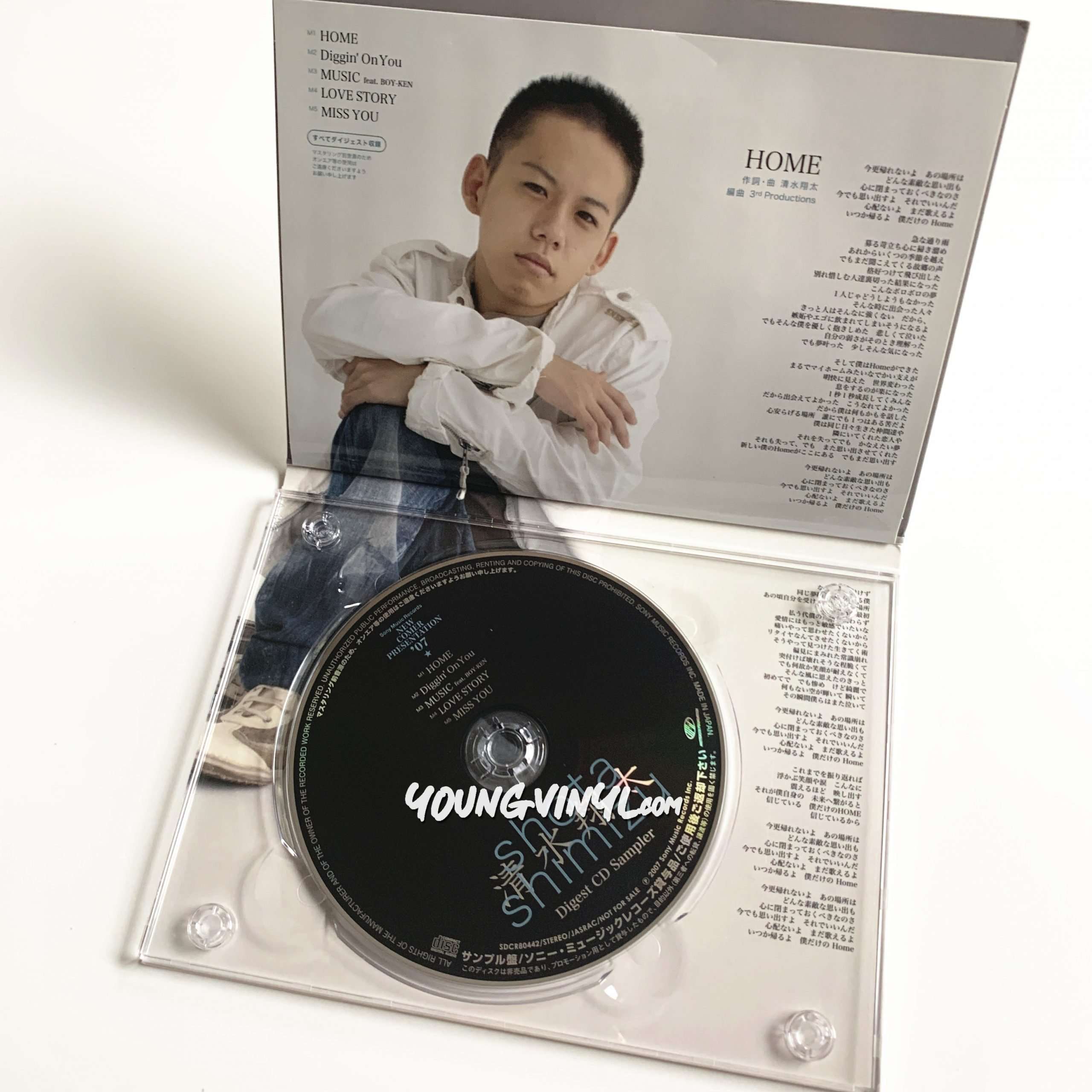 Shota Shimizu Digest CD Sampler Promo HOME 清水翔太 - Young Vinyl