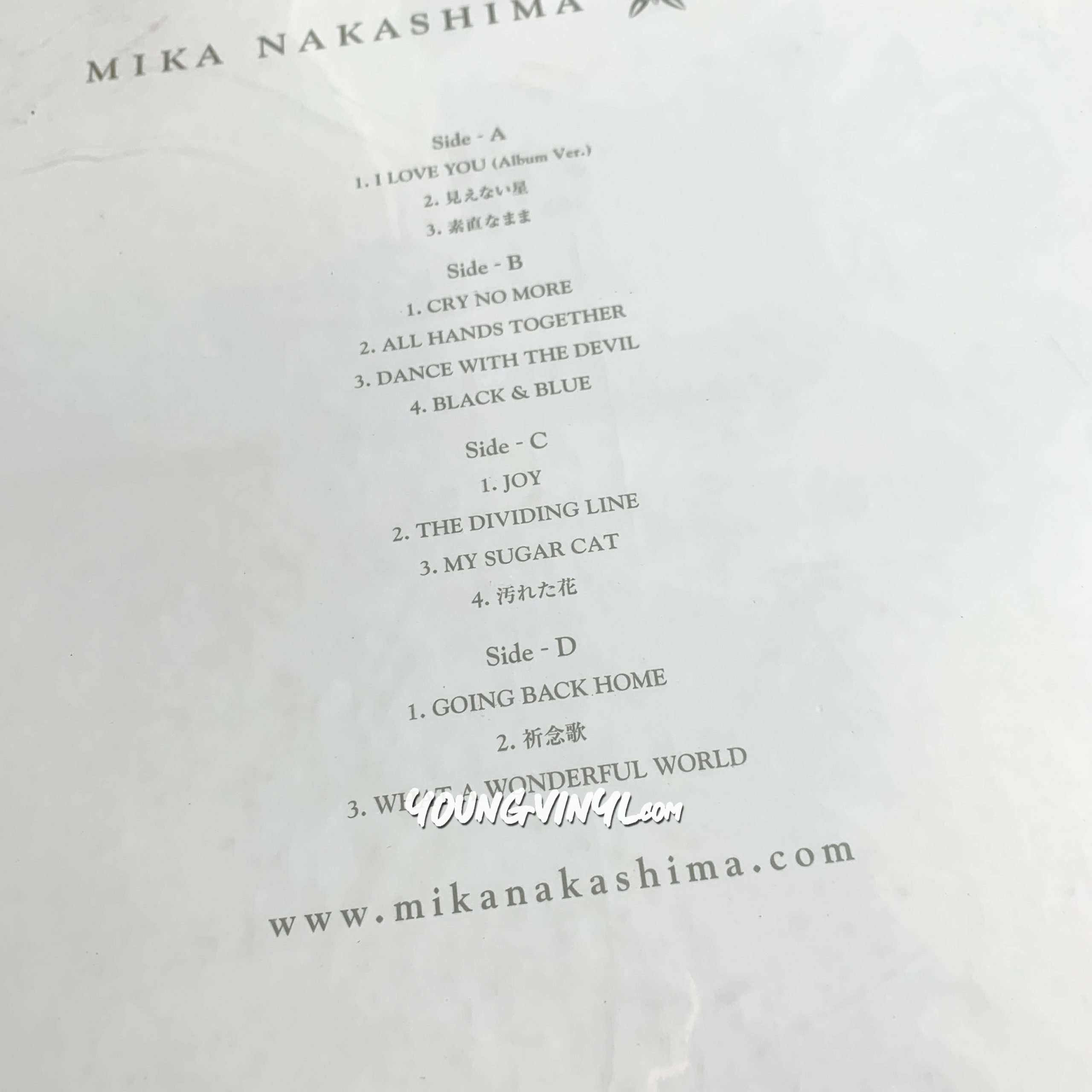 MIKA NAKASHIMA Yes Vinyl 中島美嘉 - Young Vinyl