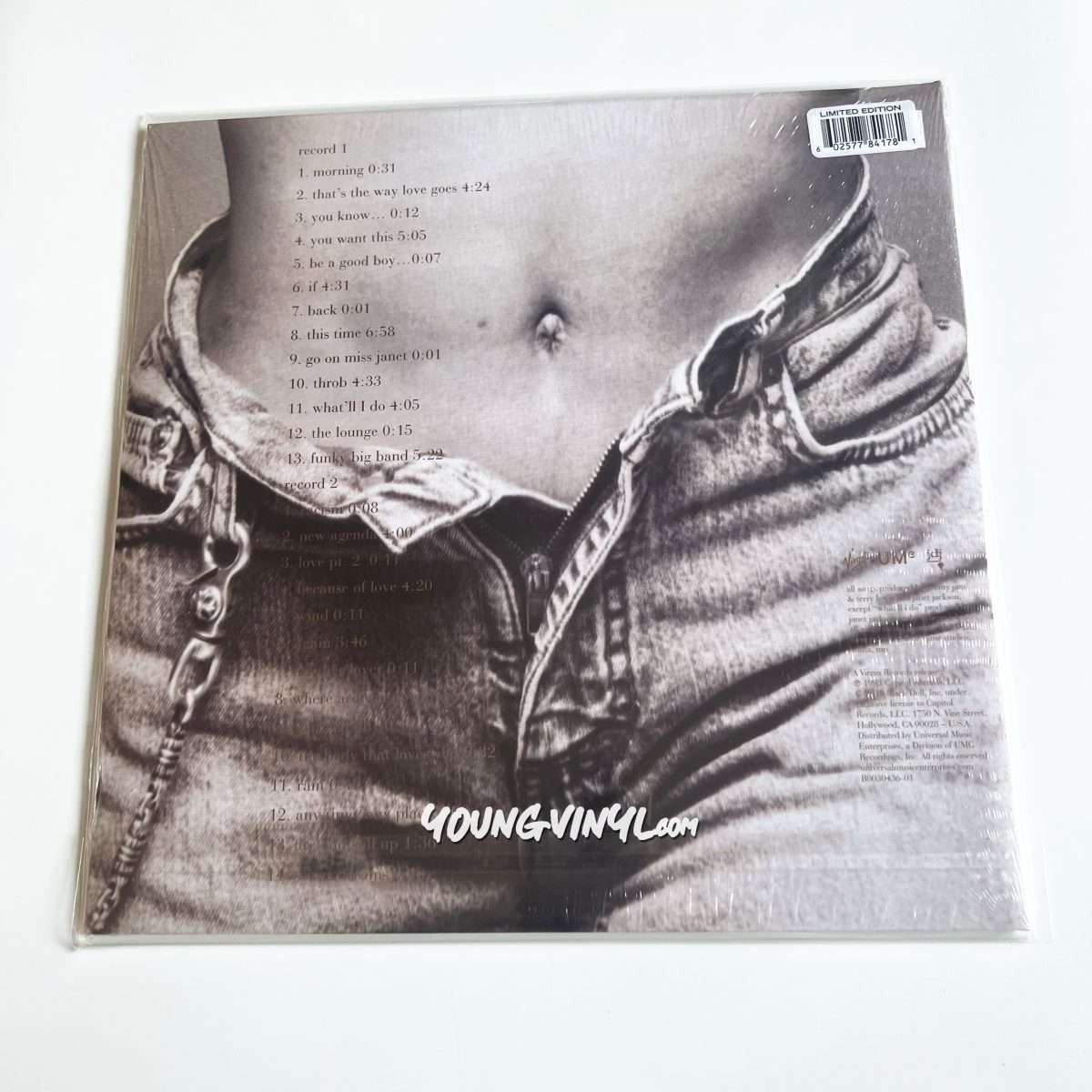 Janet Jackson Limited Clear Vinyl Sealed